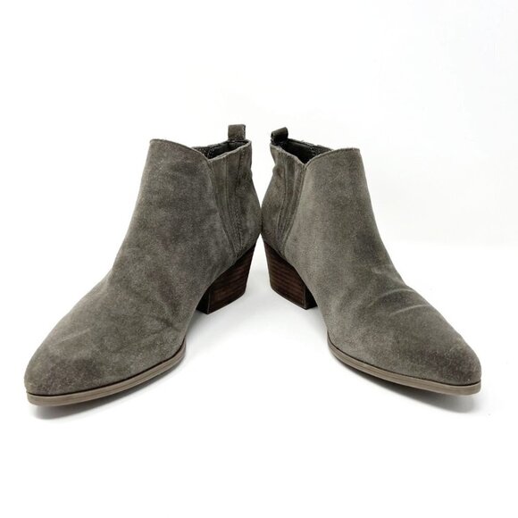 Crown Vintage Boots Womens 9 Grey Cvleio Suede Leather Upper Bootie Western Boho - Picture 8 of 16